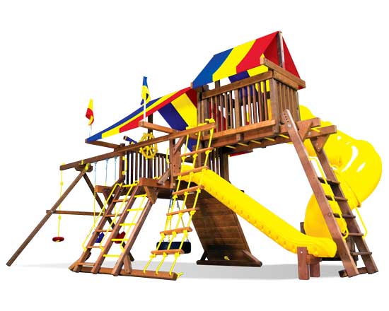 19J Rainbow Castle Pkg V with 360 Spiral Slide