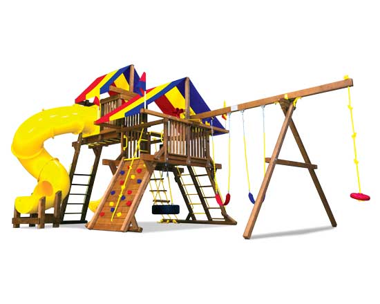 19J Rainbow Castle Pkg V with 360 Spiral Slide